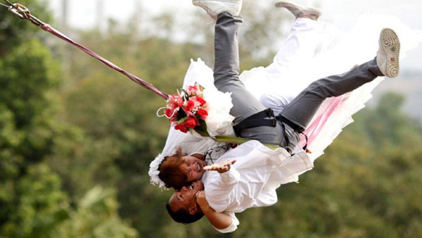 casamento com bungy jumping