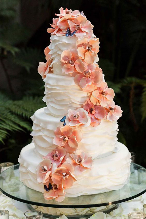 bolo casamento living coral